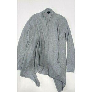 Talbot's Gray Open Waffle Knit Layering Cardigan